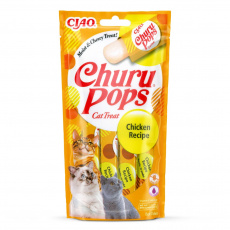 INABA Churu Pops Kuře - pamlsek pro kočky - 4x15 g