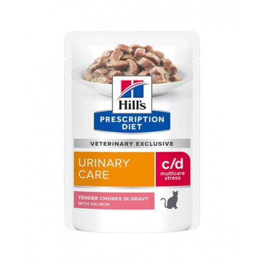 HILLS Diet Feline c/d Urinary Stress Salmon NEW KAPSČIČKA 12x85 g HILLS Diet Feline c/d Urinary Stress Salmon NEW KAPSČIČKA 12x85 g