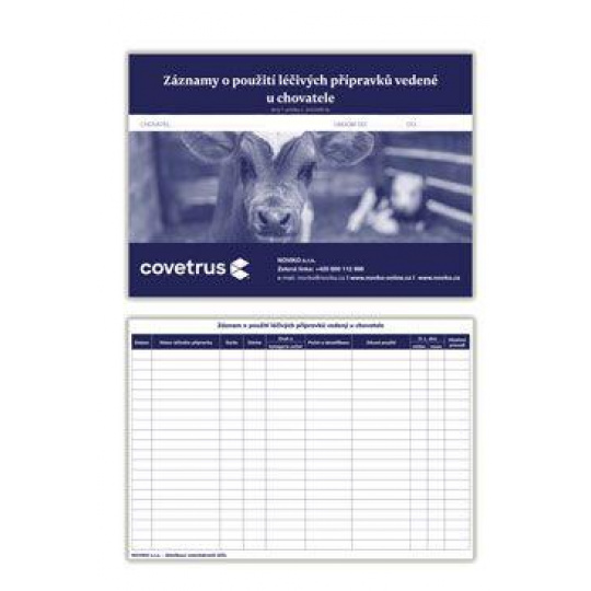 Tlačivo-Záznam o použití liečivých prípravkov-chovateľ