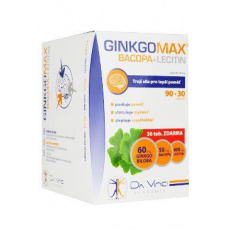 GinkgoMAX + Bacopa + Lecitín tob. 90+30zadarmo GinkgoMAX + Bacopa + Lecitín tob. 90+30zadarmo
