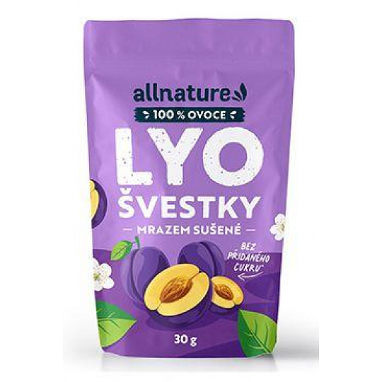 Allnature Sušené slivky celé sušené mrazom 30 g