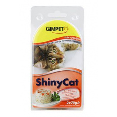 Gimpet ShinyCat konz. kuracie+papája 2x70g