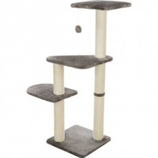 Škrabadlo ALTEA, 3 podesty, 117 cm / ø 9 cm, platinovo sivá