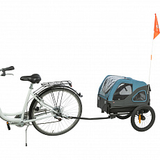 Vozík za bicykel, S: 70 x 88 x 88/131 cm, modrá/sivá Vozík za bicykel, S: 70 x 88 x 88/131 cm, modrá/sivá