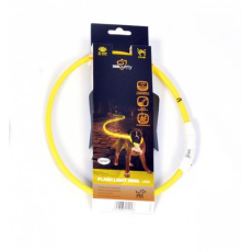 Obojok DUVO+ LED Svietiaci dog žltý nylonový 35 cm