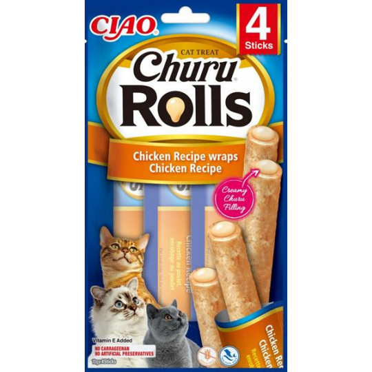 Pamlsek Inaba Churu Rolls cat Kura 4 tuby 40 g