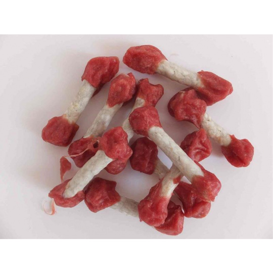 Pamlsok Salač Kosť činka z drvenej byvolej kože s kačacím mäsom 250 g Pamlsok Salač Kosť činka z drvenej byvolej kože s kačacím mäsom 250 g