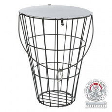 Košík na seno s vekom, na zavesenie, ø 9/ø 16 × 21 cm