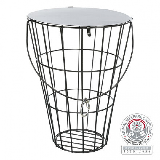 Košík na seno s vekom, na zavesenie, ø 9/ø 16 × 21 cm Košík na seno s vekom, na zavesenie, ø 9/ø 16 × 21 cm