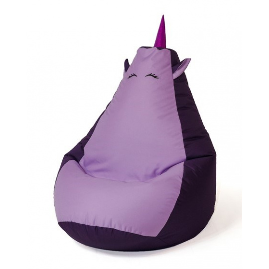 Sako taška pouffe Unicorn fialová-světle fialová XXL 140 x 100 cm