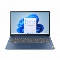 Lenovo IdeaPad Slim 3 15IAH8 Laptop 39,6 cm (15.6") Full HD Intel® Core™ i5 i5-12450H 16 GB LPDDR5-SDRAM 512 GB SSD Wi-Fi 6 (802.11ax) Windows 11 Home Modrá