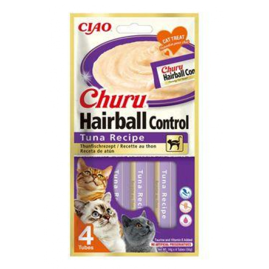 Churu Cat Hairball Tuniak Recept 4x14g