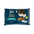 Nestlé FELIX Tasty shreds cat Multipack losos&tuniak v šťave kapsička 4x80 g