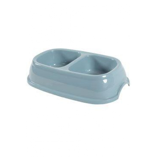 Miska plast dvojmiska mačka protišmyková 2x0,2l zelená Z Miska plast dvojmiska mačka protišmyková 2x0,2l zelená Z