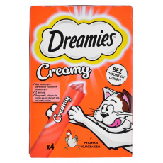 DREAMIES Creamy Chicken - pamlsek pro kočky - 4x10 g