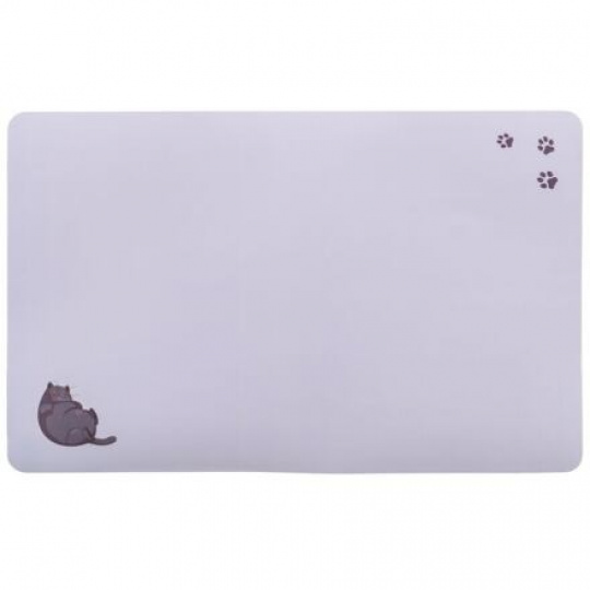 Prestieranie pre mačky, Fat Cat s labkami, 44 x 28 cm, sivá Prestieranie pre mačky, Fat Cat s labkami, 44 x 28 cm, sivá