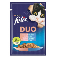 Felix Fantastic Duo s lososem a sardinkami v želé - vlhké krmivo pro kočky - 85g