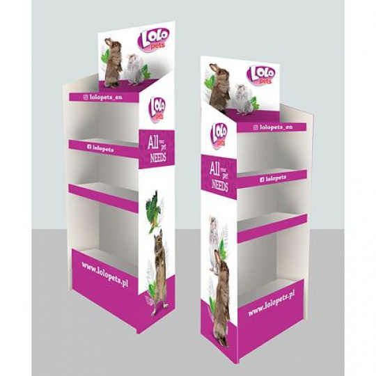 Kartónový stojan LOLO PETS (4 poličky) Kartónový stojan LOLO PETS (4 poličky)