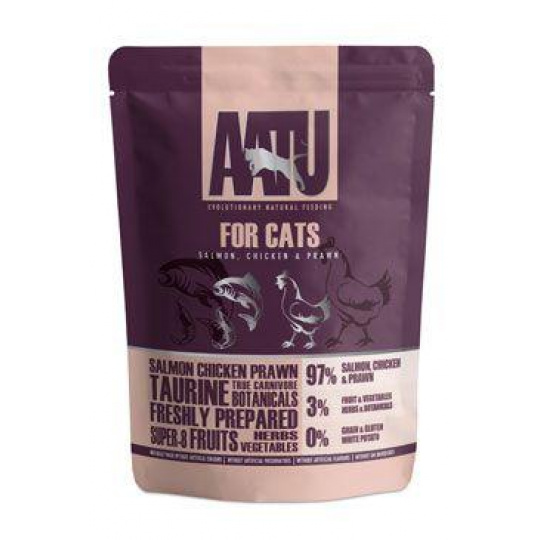 AATU Cat Salmon,Chicken&Prawn kapsička 85g