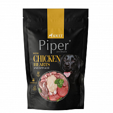 NEW PIPER s kuracími srdiečkami a špenátom, kapsička pre psy 500 g