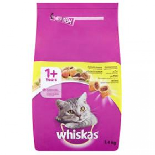 Mars WHISKAS Adult cat s kuracím mäsom 1,4 kg Mars WHISKAS Adult cat s kuracím mäsom 1,4 kg