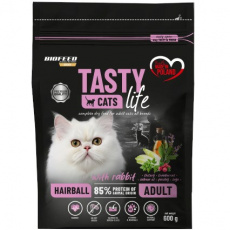 BIOFEED Tasty Cats Life Hairball Rabbit - suché krmivo pro kočky - 600g