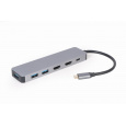 Gembird A-CM-COMBO3-03 USB Type-C 3-v-1 multiportový adaptér (Hub + HDMI + PD)