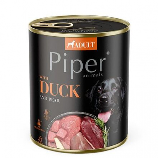 NEW PIPER s kačicou a hruškou, konzerva pre psy 800 g NEW PIPER s kačicou a hruškou, konzerva pre psy 800 g