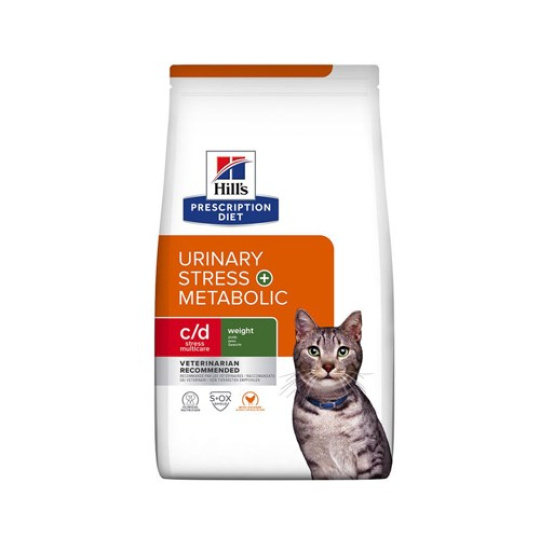 HILL'S Feline c/d Urinary Stress + Metabolic - Suché krmivo pro kočky - 3 kg