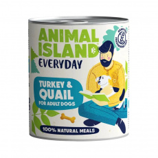 ANIMAL ISLAND Everyday Turkey and quail - vlhké krmivo pro psy - 800g