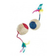 Hračka mačka Loptička sisalová 6cm mix farieb KAR