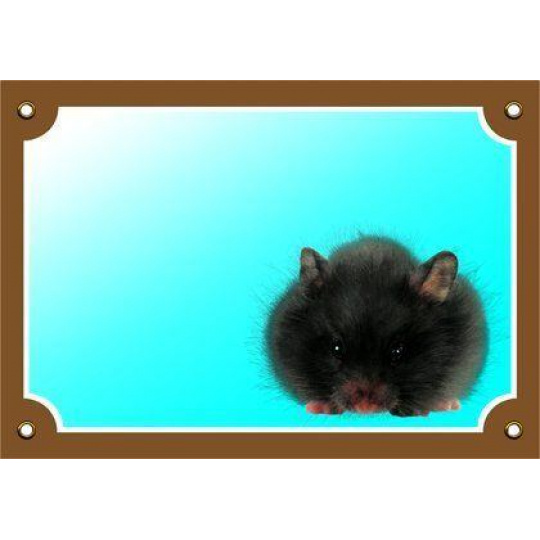 Farebná ceduľka Pozor pes, Škrečok Farebná ceduľka Pozor pes, Škrečok