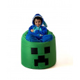 Sako taška pouffe Minecraft zelená XXL 110 x 90 cm