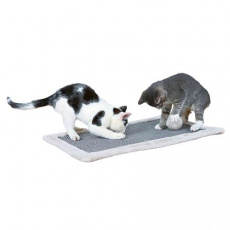 Škrabacia doska s loptičkou 55 x 35 cm, na zem/stenu, sisal/plyš, sivá Škrabacia doska s loptičkou 55 x 35 cm, na zem/stenu, sisal/plyš, sivá