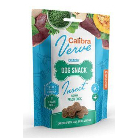 Calibra Dog Verve Crunchy Snack Insect&Fresh Duck 150g Calibra Dog Verve Crunchy Snack Insect&Fresh Duck 150g