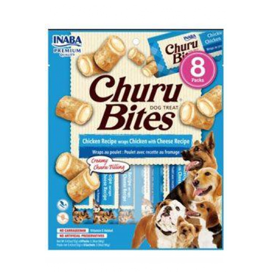 Pamlsek Inaba Churu Bites dog Kuracie s syrom 8 túb 96 g Pamlsek Inaba Churu Bites dog Kuracie s syrom 8 túb 96 g