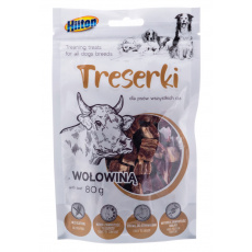 HILTON Treaning treats Beef - pochoutka pro psy - 80g