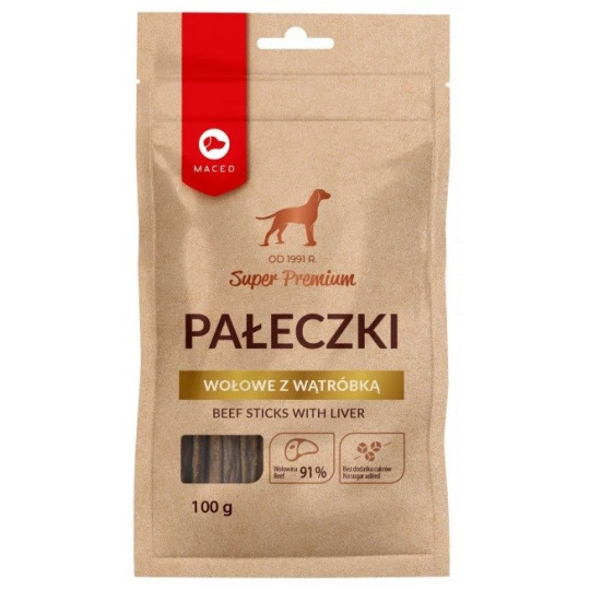 MACED Beef Sticks with liver - pochoutka pro psy - 100g