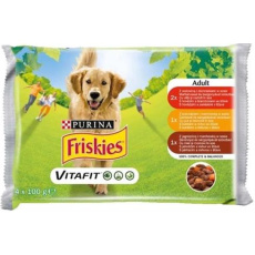 Nestlé Friskies dog Adult Multipack hovädzie&kura&jahňa kapsička 4x100 g