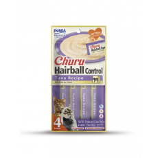 Pamlskok Inaba Churu Hairball cat Tuniak  12 x 4 tuby 672 g
