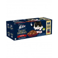 Nestlé FELIX Tasty shreds cat Multipack kura&hovädzie&kačica&morka v šťave kapsička 44x80 g