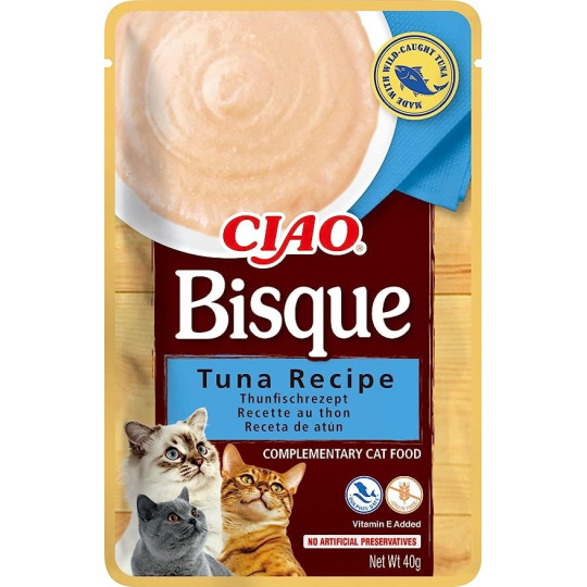 INABA Ciao Bisque Tuna - pamlsek pro kočky - 12x40g