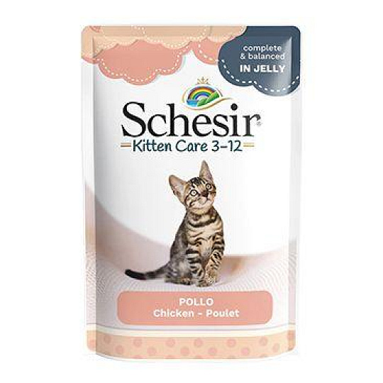 Schesir Cat kapsička Kitten Care Kurča želé 150g