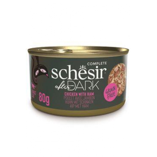 Schesir Cat konz. After Dark Wholefood kuracie/šunka 80g Schesir Cat konz. After Dark Wholefood kuracie/šunka 80g