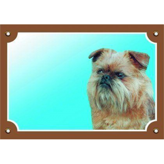 Farebná ceduľka Pozor pes, Bruselský grifón Farebná ceduľka Pozor pes, Bruselský grifón