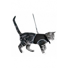 Postroj mačka vesta 36-54cm/1,20m čierna TR Postroj mačka vesta 36-54cm/1,20m čierna TR