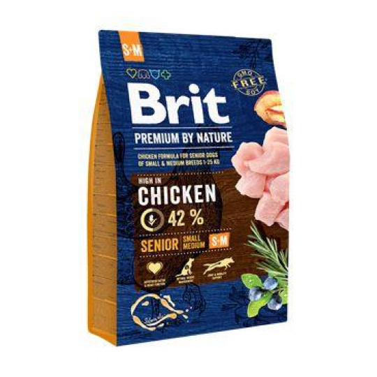 Brit Premium Dog by Nature Senior S+M 3kg Brit Premium Dog by Nature Senior S+M 3kg