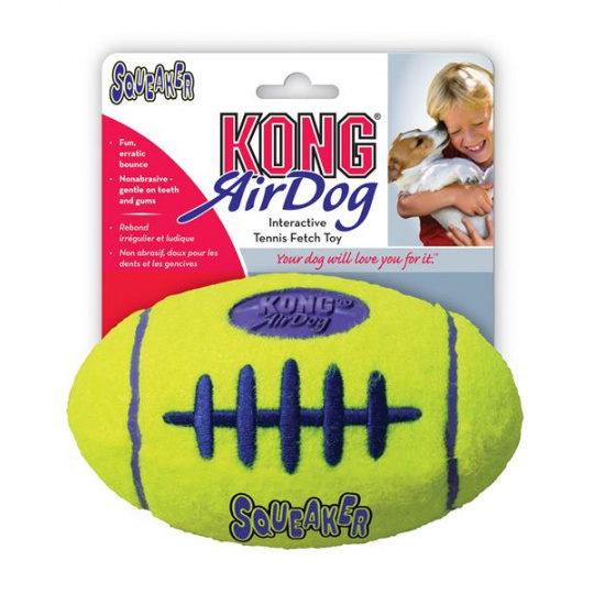 Hračka Kong Dog Airdog Lopta rugby s pískatkom tenis, guma vulkanizovaná, M Hračka Kong Dog Airdog Lopta rugby s pískatkom tenis, guma vulkanizovaná, M