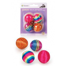 Hračka mačka Loptička Zorby dúhové 4ks Hračka mačka Loptička Zorby dúhové 4ks