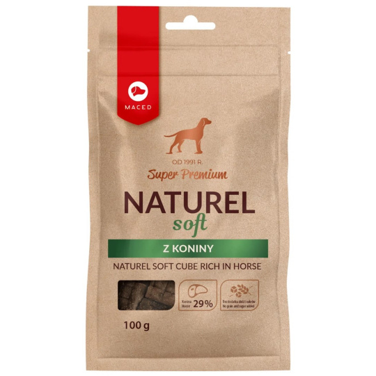 MACED Naturel soft cube rich in horse - pochoutka pro psy - 100g